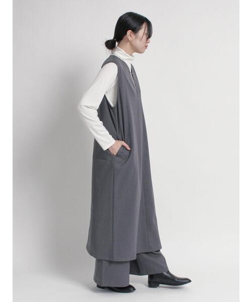 sm2rhythm（サマンサモスモスリズム）の「ウールライクキーネックワンピース（ワンピース・レディース・グレー/ブラック/ベージュ・M/L）」の20枚目の写真