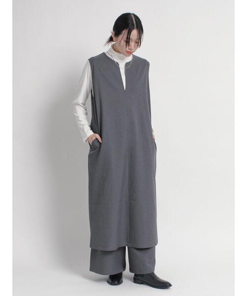 sm2rhythm（サマンサモスモスリズム）の「ウールライクキーネックワンピース（ワンピース・レディース・グレー/ブラック/ベージュ・M/L）」の21枚目の写真