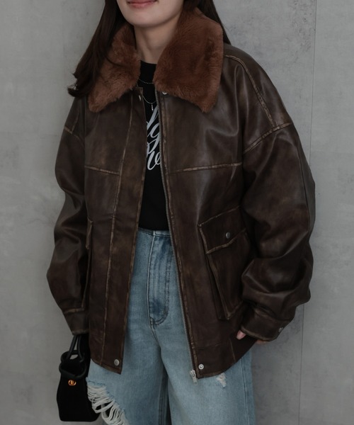 APC ブラウン スエード ジャケット ファー襟 APC ブラウン スエード ジャケット ファー襟