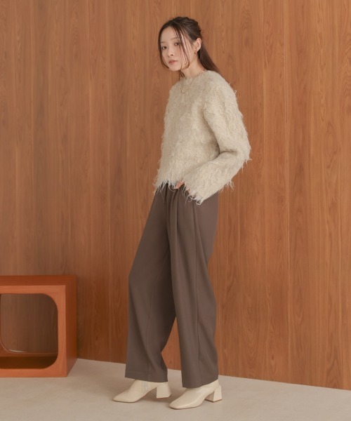 バブ Bab MIXシャギーニットカーディガン （BEIGE） バブ Bab MIXシャギーニットカーディガン （BEIGE