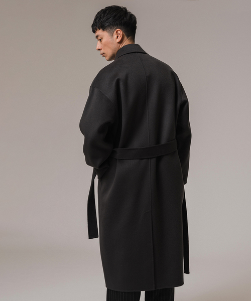 EDIFICE（エディフィス）の「CALMER(カルメール) 別注 ハミルトンリバーコート（トレンチコート・メンズ・ネイビー/チャコールグレー・MEDIUM/LARGE）」の3枚目の写真