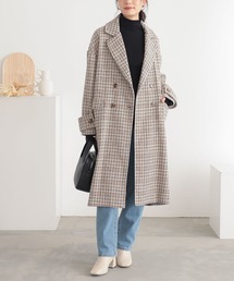 n'OrLABEL（ノアールレーベル）の「『チェック柄ダブルテーラードコート』（チェスターコート）」