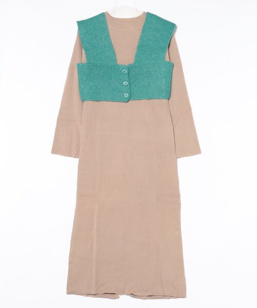 ROSE BUD　ニットセットアップ ローズバッド ROSE BUD スウェットライクニットセットアップ