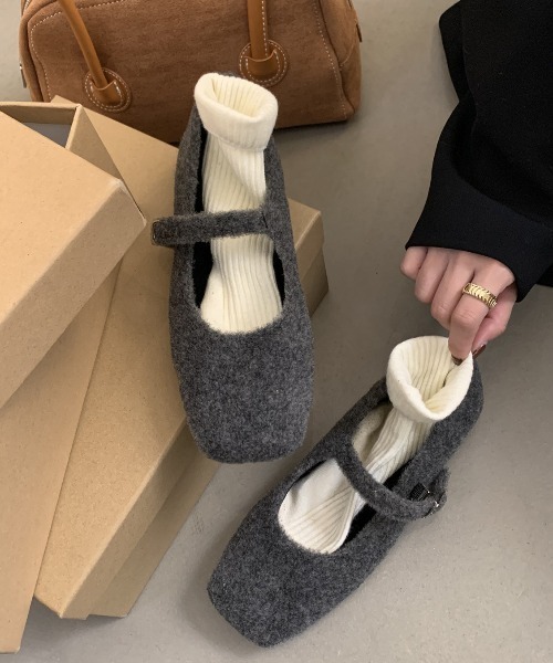 mebole(メボレ)の「メリージェーンフラットシューズ(パンプス・レディース・グレー/ブラウン/ブラック・MEDIUM/LARGE/SMALL)」の9枚目の写真