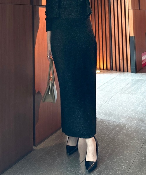 anuans（アニュアンス）の「ラメニットタイトスカート（スカート