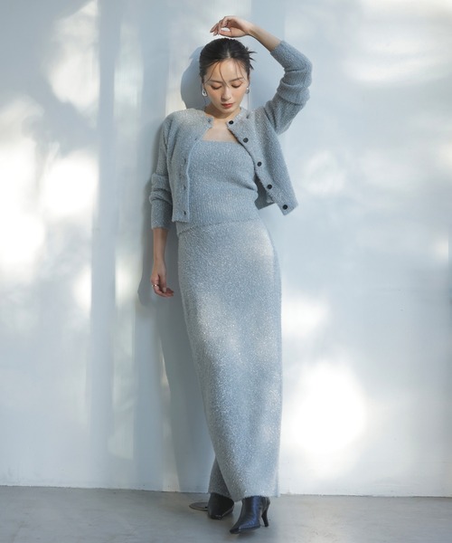 anuans（アニュアンス）の「ラメニットタイトスカート（スカート