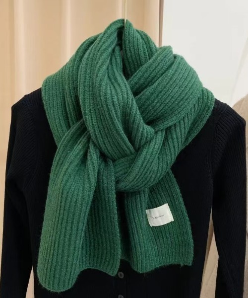 セール】＜12色展開＞リブニットマフラー/ストール（マフラー