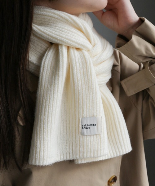 セール】＜12色展開＞リブニットマフラー/ストール（マフラー