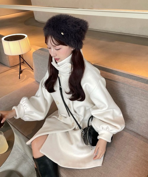 muguet（ミュゲ）の「スタンドカラーミディコート（ステンカラーコート