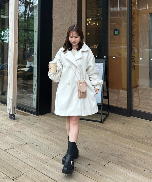 muguet（ミュゲ）の「スタンドカラーミディコート（ステンカラーコート