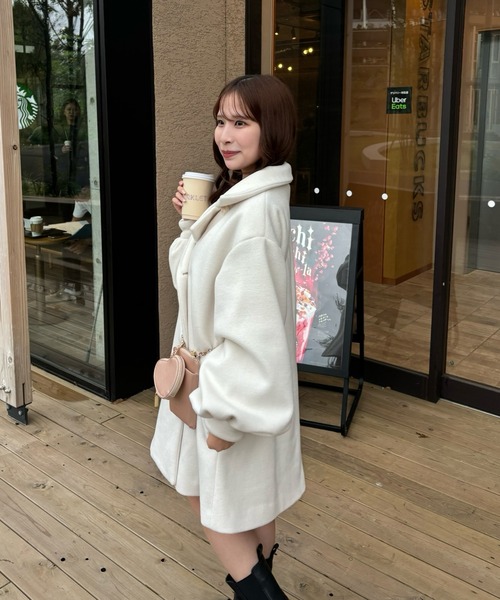 ジャケット・アウター muguet stand collar midi coat muguet（ミュゲ）の「スタンドカラーミディコート（ステンカラーコート