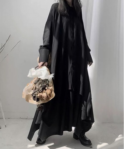 .KOM（ドットコム）の「『.KOM/ドットケーオーエム』フレアワイドシルエットロングスカート【Y】【CN】（スカート・レディース・ブラック・L/M）」の3枚目の写真