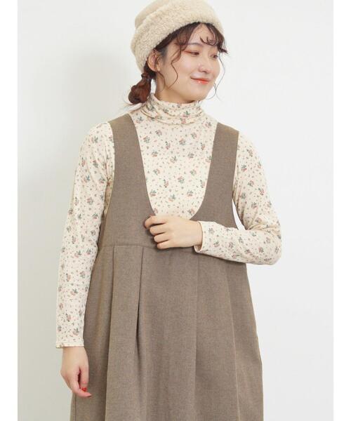 Samansa Mos2（サマンサ モスモス）の「前後2WAYジャンパースカート（ワンピース・レディース・ブラック/ベージュ/モカ・F）」の9枚目の写真