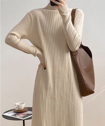 blackdia ocean（ブラックダイヤオーシャン）の「blackdia ocean ハイネックリブニットワンピース（ワンピース）」