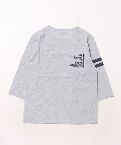 KRIFF MAYER Kid's Collection(クリフメイヤーキッズコレクション)の「UVカット袖ライン7分Tシャツ(Tシャツ/カットソー・キッズ・グレー/グレイッシュベージュ/サックスブルー/チャコール/マスタード/ライトグリーン・120/130/140/150/160/170)」の7枚目の写真