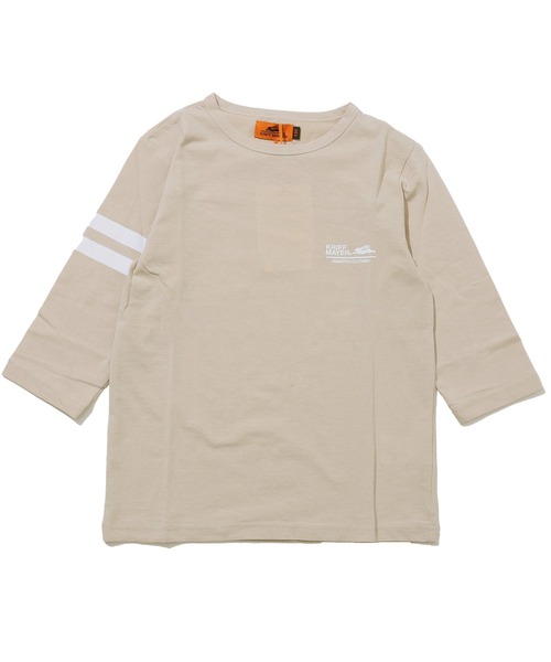 KRIFF MAYER Kid's Collection(クリフメイヤーキッズコレクション)の「UVカット袖ライン7分Tシャツ(Tシャツ/カットソー・キッズ・グレー/グレイッシュベージュ/サックスブルー/チャコール/マスタード/ライトグリーン・120/130/140/150/160/170)」の3枚目の写真