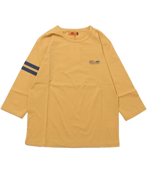 KRIFF MAYER Kid's Collection(クリフメイヤーキッズコレクション)の「UVカット袖ライン7分Tシャツ(Tシャツ/カットソー・キッズ・グレー/グレイッシュベージュ/サックスブルー/チャコール/マスタード/ライトグリーン・120/130/140/150/160/170)」の6枚目の写真