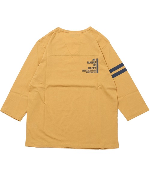 KRIFF MAYER Kid's Collection(クリフメイヤーキッズコレクション)の「UVカット袖ライン7分Tシャツ(Tシャツ/カットソー・キッズ・グレー/グレイッシュベージュ/サックスブルー/チャコール/マスタード/ライトグリーン・120/130/140/150/160/170)」の17枚目の写真