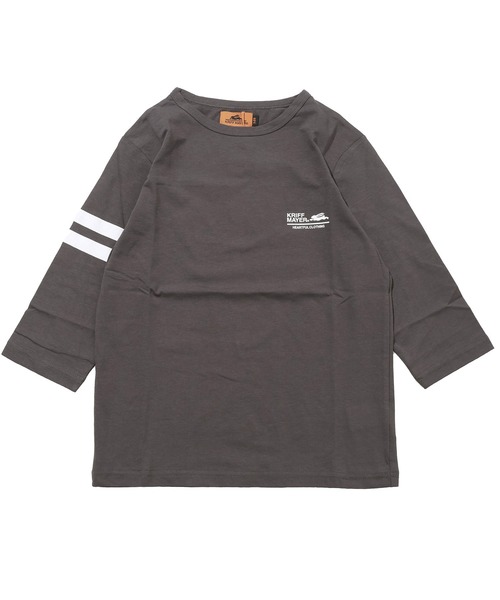 KRIFF MAYER Kid's Collection(クリフメイヤーキッズコレクション)の「UVカット袖ライン7分Tシャツ(Tシャツ/カットソー・キッズ・グレー/グレイッシュベージュ/サックスブルー/チャコール/マスタード/ライトグリーン・120/130/140/150/160/170)」の16枚目の写真