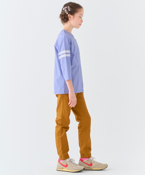 KRIFF MAYER Kid's Collection(クリフメイヤーキッズコレクション)の「UVカット袖ライン7分Tシャツ(Tシャツ/カットソー・キッズ・グレー/グレイッシュベージュ/サックスブルー/チャコール/マスタード/ライトグリーン・120/130/140/150/160/170)」の22枚目の写真