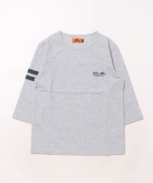 KRIFF MAYER Kid's Collection(クリフメイヤーキッズコレクション)の「UVカット袖ライン7分Tシャツ(Tシャツ/カットソー・キッズ・グレー/グレイッシュベージュ/サックスブルー/チャコール/マスタード/ライトグリーン・120/130/140/150/160/170)」の12枚目の写真