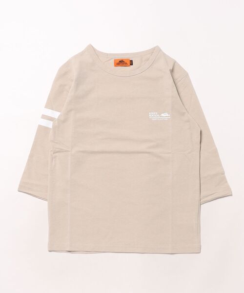 KRIFF MAYER Kid's Collection(クリフメイヤーキッズコレクション)の「UVカット袖ライン7分Tシャツ(Tシャツ/カットソー・キッズ・グレー/グレイッシュベージュ/サックスブルー/チャコール/マスタード/ライトグリーン・120/130/140/150/160/170)」の14枚目の写真