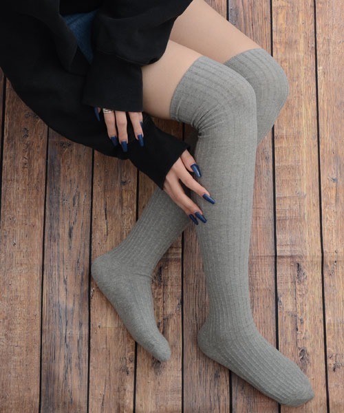 2点②花柄 ホワイトソックス グリーンリブ 2点②花柄 ホワイトソックス グリーンリブ 2点②花柄 ホワイト