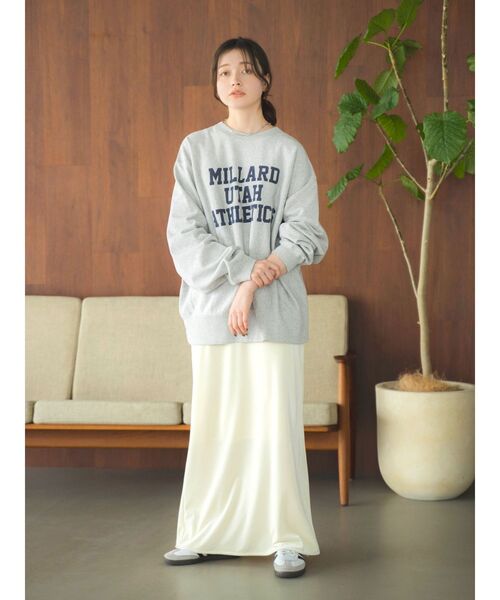 Ungrid(アングリッド)の「ビッグシルエットロゴスウェット(スウェット・レディース・ライトグレー/ターコイズブルー/チャコールグレー・FREE)」の11枚目の写真