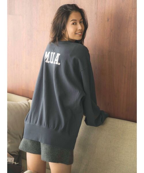 Ungrid(アングリッド)の「ビッグシルエットロゴスウェット(スウェット・レディース・ライトグレー/ターコイズブルー/チャコールグレー・FREE)」の16枚目の写真