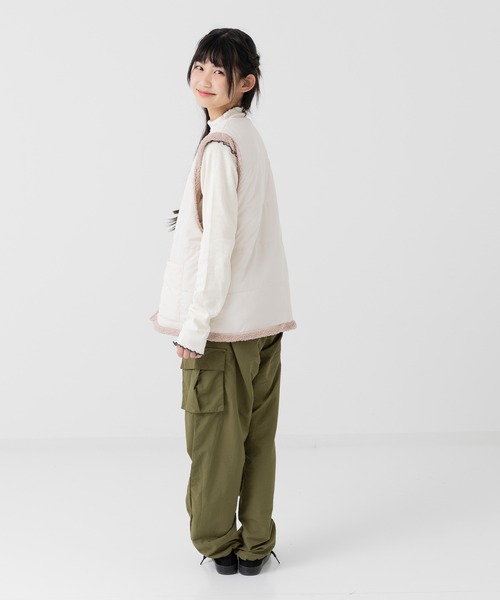 JAM & LINK（ジャムアンドリンク）の「リバーシブルボアベスト（ベスト・キッズ・ベージュ/ピンク/クリーム・140cm/160cm）」の20枚目の写真