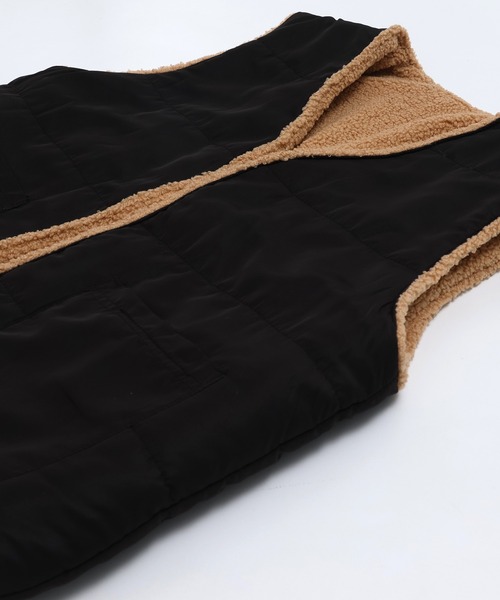 JAM & LINK（ジャムアンドリンク）の「リバーシブルボアベスト（ベスト・キッズ・ベージュ/ピンク/クリーム・140cm/160cm）」の8枚目の写真