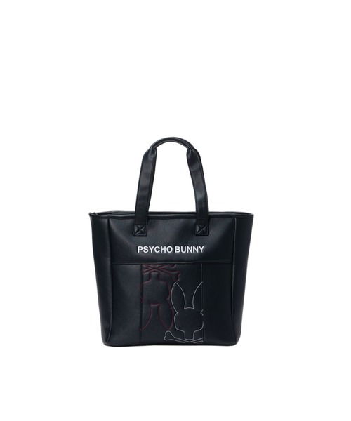 Psycho Bunny（サイコバニー）の「ﾄｰﾄﾊﾞｯｸﾞ LOGOART（トートバッグ・メンズ・ホワイト/ネイビー・フリー）」の2枚目の写真