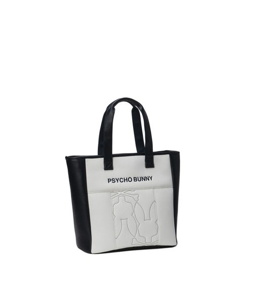 Psycho Bunny（サイコバニー）の「ﾄｰﾄﾊﾞｯｸﾞ LOGOART（トートバッグ・メンズ・ホワイト/ネイビー・フリー）」の3枚目の写真