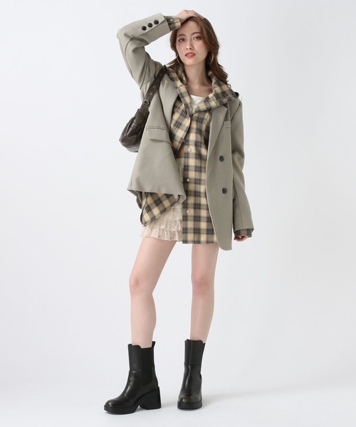 FOREVER 21（フォーエバー トゥエンティーワン）の「【2025SS】オーバーテーラードジャケット（テーラードジャケット・レディース・ブラック/ナチュラル/グレー・FREE）」の13枚目の写真