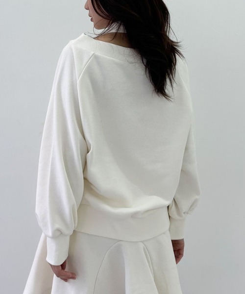 archives（アルシーヴ）の「【25ss/ＳＥＴＵＰ対応/トレンドアイテム】オフショルチョーカースウェット（スウェット・レディース・ブラック/アイボリー/グレー・MEDIUM）」の8枚目の写真