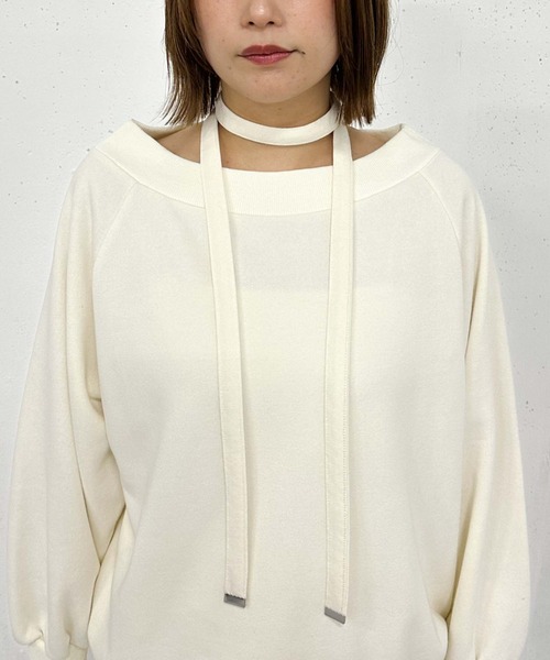 最終値下げ SCULPTOR オフショル スウェット GYDA Symmetry GYDAピグメントオフショルスウェットTOPS