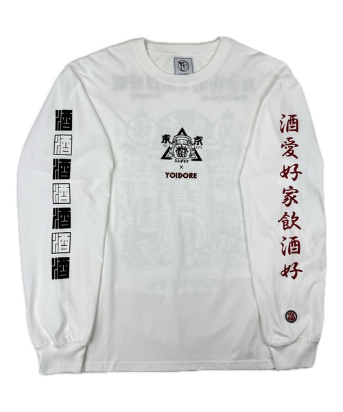 JACKROSE（ジャックローズ）の「YOIDORE 東京ｽｼﾀﾞﾗｹ ｺﾗﾎﾞ L/S TEE（Tシャツ/カットソー・メンズ・ホワイト/ワイン・M/L/XL）」の10枚目の写真