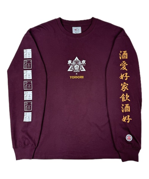 JACKROSE（ジャックローズ）の「YOIDORE 東京ｽｼﾀﾞﾗｹ ｺﾗﾎﾞ L/S TEE（Tシャツ/カットソー・メンズ・ホワイト/ワイン・M/L/XL）」の8枚目の写真