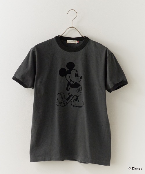 GOOD ROCK SPEED(グッドロックスピード)の「GOOD ROCK SPEED/グッドロックスピード / MICKEY MOUSE / RingerT リンガーTシャツ メンズ 秋物 秋服 2026年秋冬(Tシャツ/カットソー・メンズ・ネイビー/ブラック・L/S)」の2枚目の写真