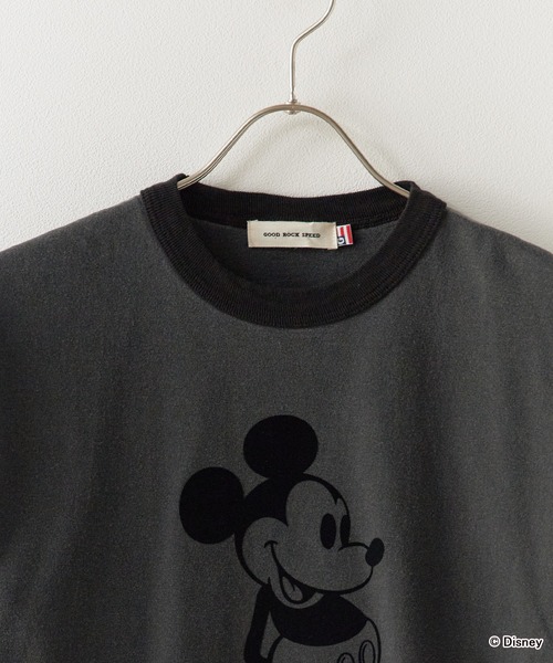 GOOD ROCK SPEED(グッドロックスピード)の「GOOD ROCK SPEED/グッドロックスピード / MICKEY MOUSE / RingerT リンガーTシャツ メンズ 秋物 秋服 2026年秋冬(Tシャツ/カットソー・メンズ・ネイビー/ブラック・L/S)」の3枚目の写真