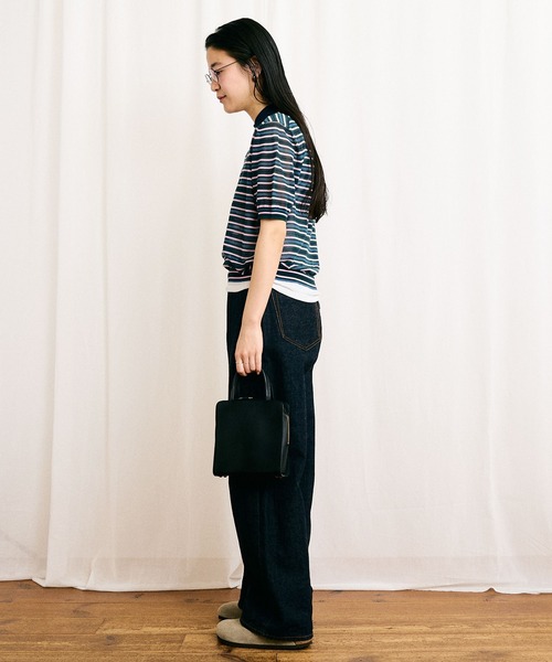 fig london ニットポロ　SHEER knit polo AMBIDEX Store 〇SHEER knit polo(F ボーダー): l'atelier du savon