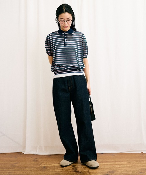 SHEER knit polo（ポロシャツ）｜fig London（フィグロンドン）の