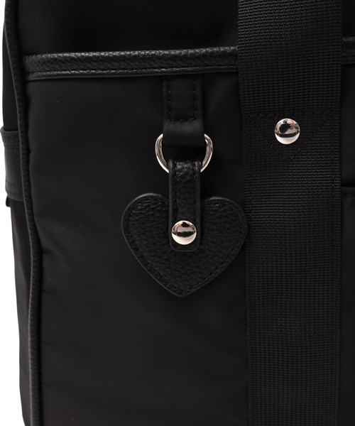 VitaFelice（ヴィータフェリーチェ）の「【ハートチャーム付き】スクバ スクールバッグ JK 通学 中学生 高校生（トートバッグ・レディース・ブラウン/ブラック/ブラック系/ネイビー・FREE）」の14枚目の写真