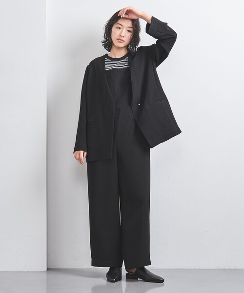 美品　UNITED ARROWS FEEL CLEAN Vノーカラー ジャケット FEEL CLEAN Vノーカラー ジャケット