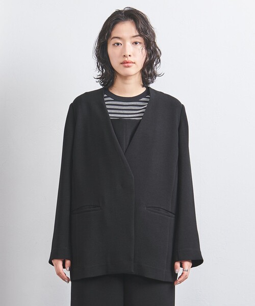 美品　UNITED ARROWS FEEL CLEAN Vノーカラー ジャケット 1500025S1140_l1_a018.jpg