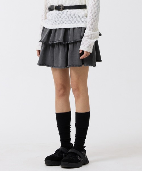 ODD STUDIO(オッドスタジオ)の「【OddStudio】ピグメントフリルミニスカート/CIAOPANIC TYPY(スカート・レディース・ピンク/ネイビー/チャコールグレー・ONE SIZE)」の19枚目の写真