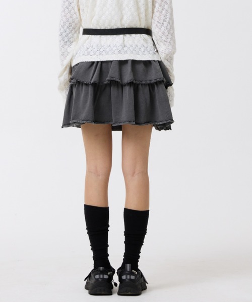 ODD STUDIO(オッドスタジオ)の「【OddStudio】ピグメントフリルミニスカート/CIAOPANIC TYPY(スカート・レディース・ピンク/ネイビー/チャコールグレー・ONE SIZE)」の20枚目の写真