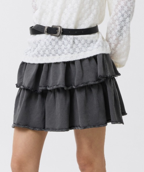 ODD STUDIO(オッドスタジオ)の「【OddStudio】ピグメントフリルミニスカート/CIAOPANIC TYPY(スカート・レディース・ピンク/ネイビー/チャコールグレー・ONE SIZE)」の15枚目の写真