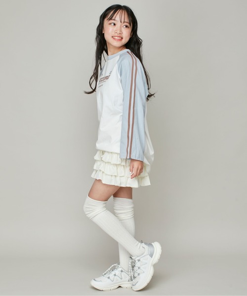 JENNI love（ジェニィラブ）の「【ウエスト調整可】ティアードショートパンツ（その他パンツ・キッズ・オフホワイト/ブラック・130cm/140cm/150cm/160cm）」の9枚目の写真