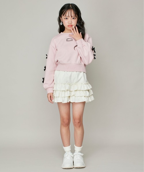 JENNI love（ジェニィラブ）の「【ウエスト調整可】ティアードショートパンツ（その他パンツ・キッズ・オフホワイト/ブラック・130cm/140cm/150cm/160cm）」の11枚目の写真